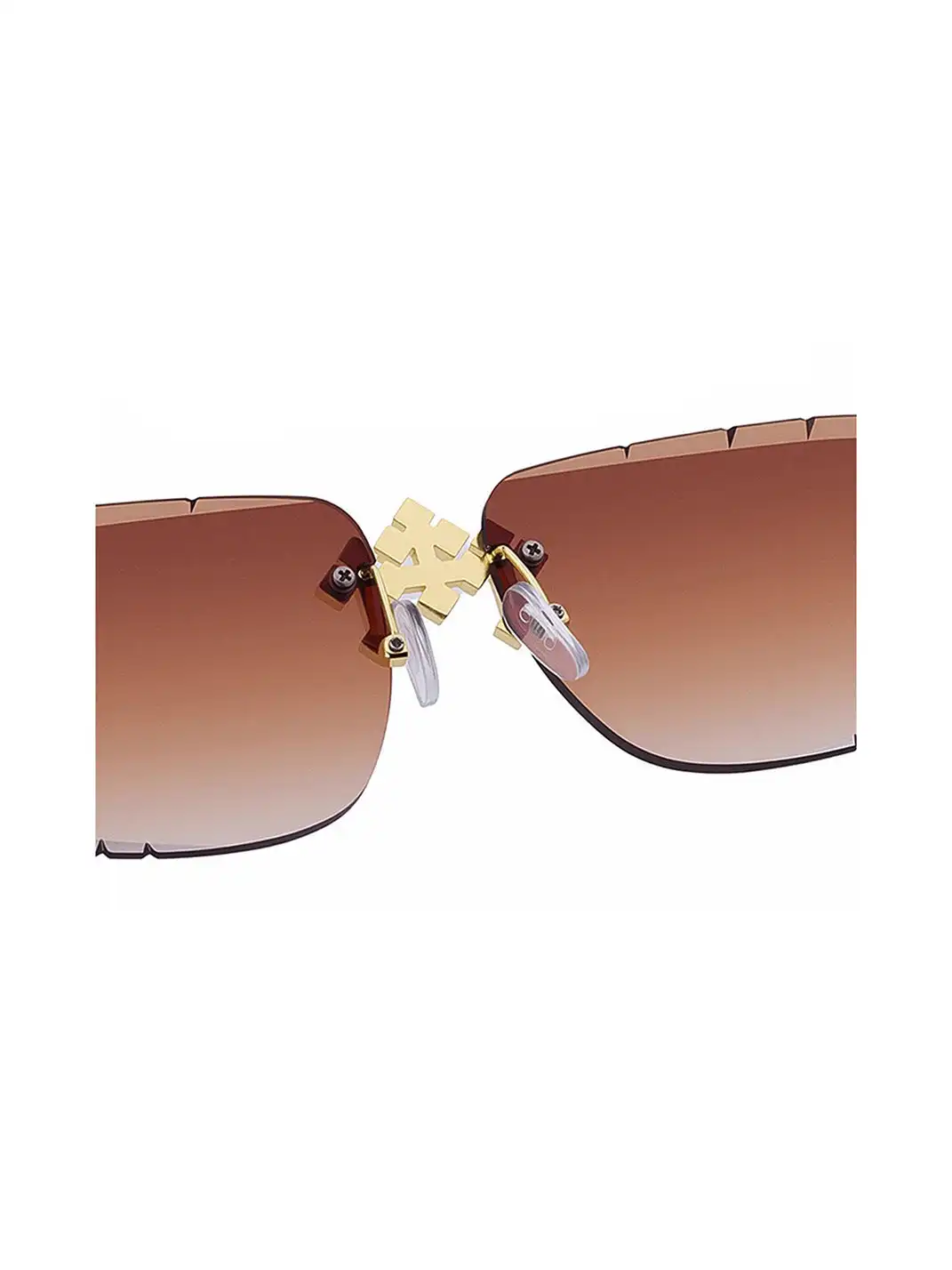 ICEGANG | Diamond Cross-Detail Rimless Sunglasses