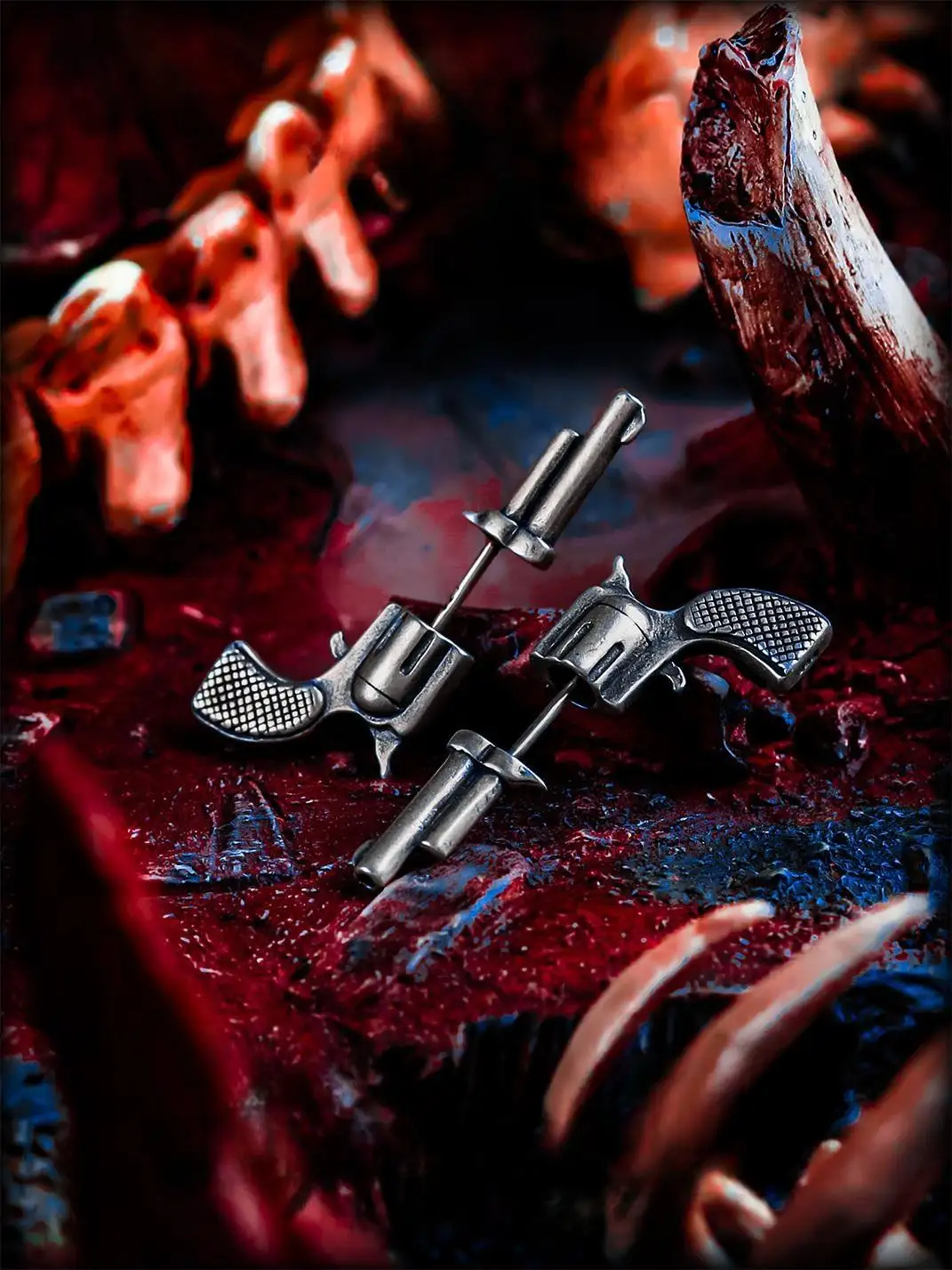 Guxi | Revolver Gun-Shaped Ear Stud