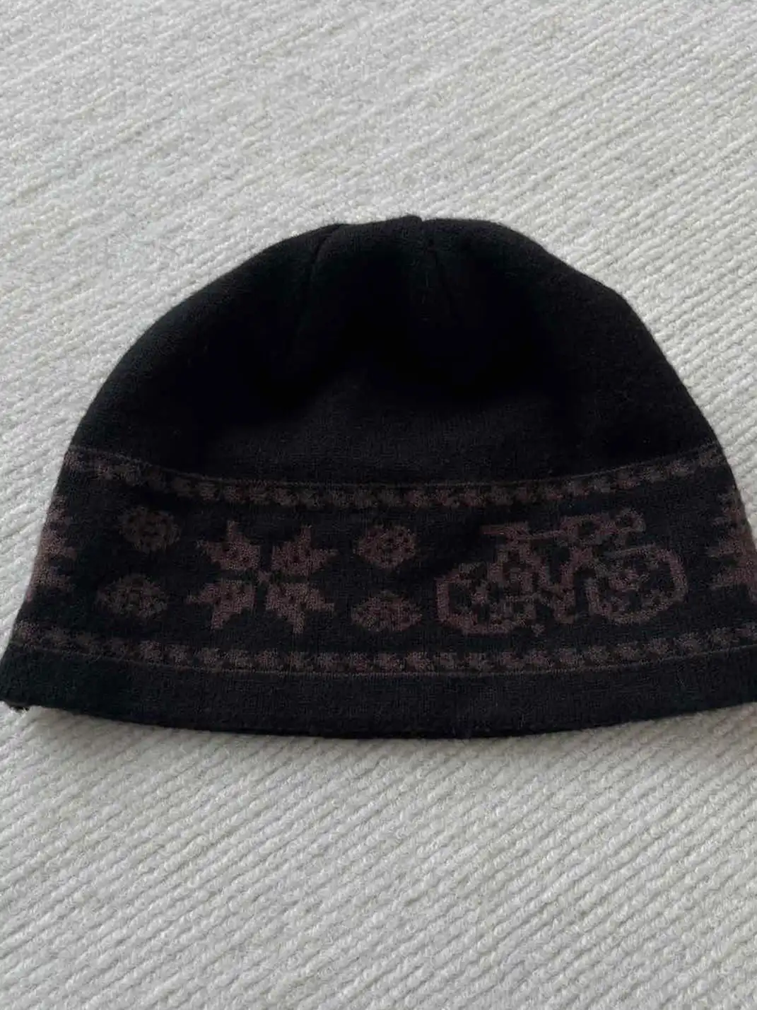 KREATE | Fair Isle Bicycle Jacquard Contrast Knit Hat