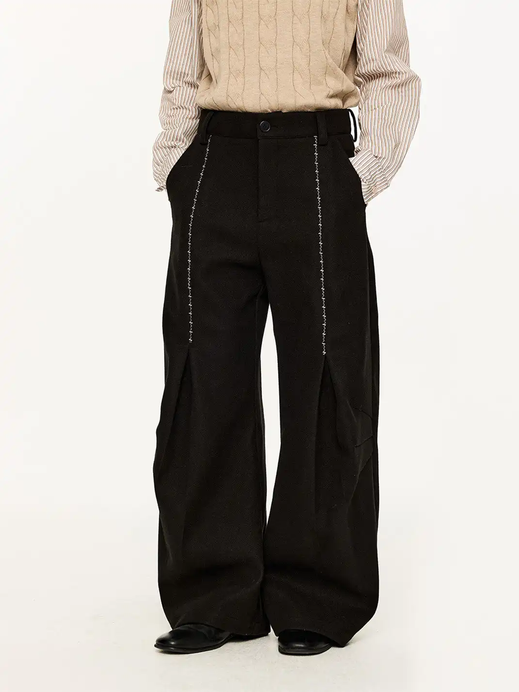 KREATE | Hand-Stitched Pleated Trousers