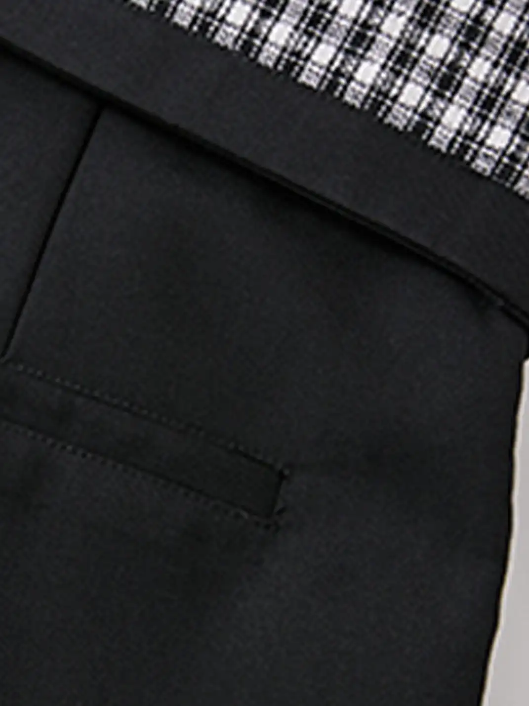 KREATE | Pleated Houndstooth-Detail Trousers