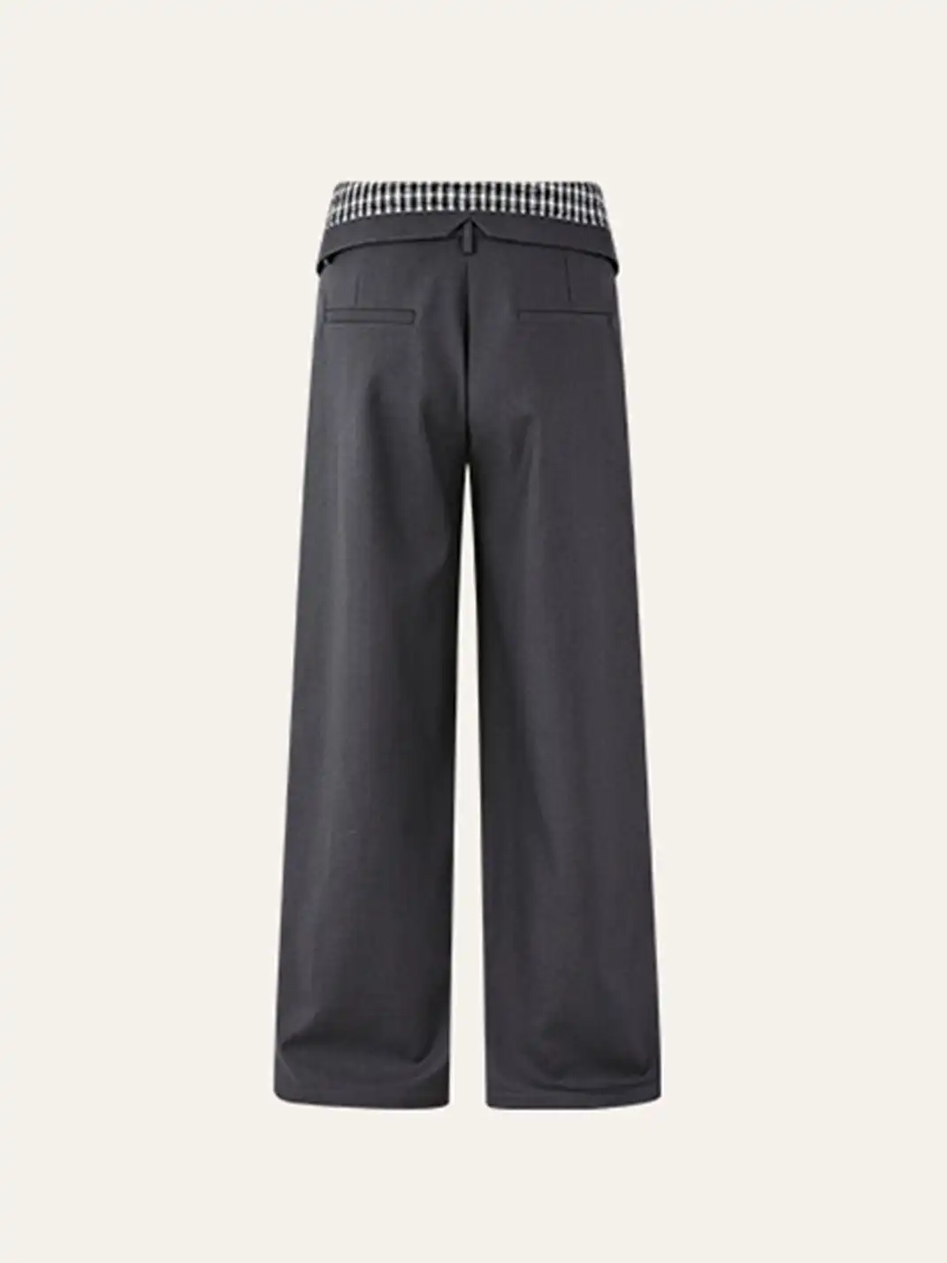 KREATE | Pleated Houndstooth-Detail Trousers