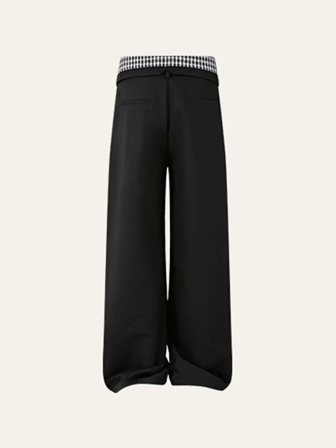 KREATE | Pleated Houndstooth-Detail Trousers