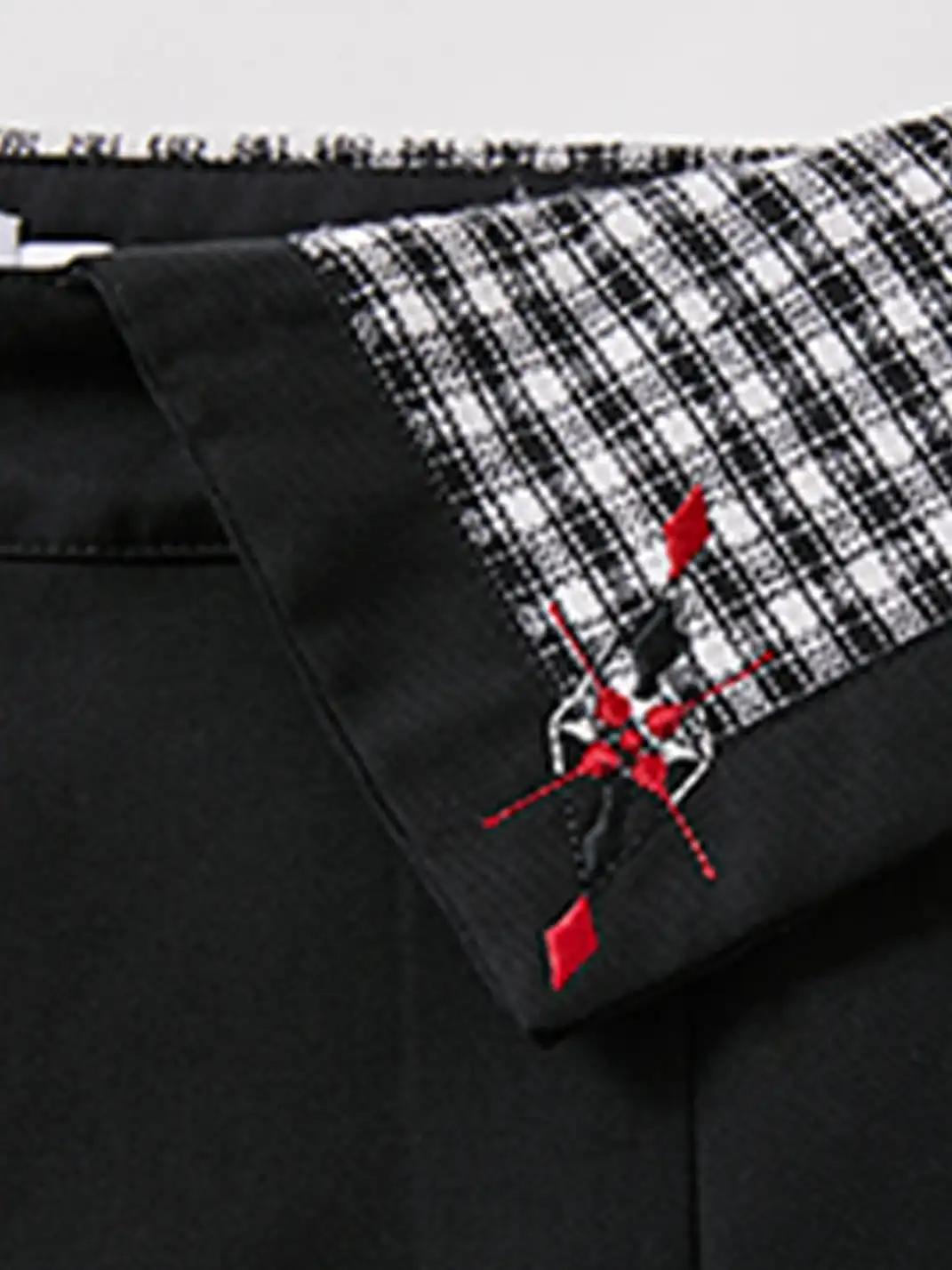 KREATE | Pleated Houndstooth-Detail Trousers