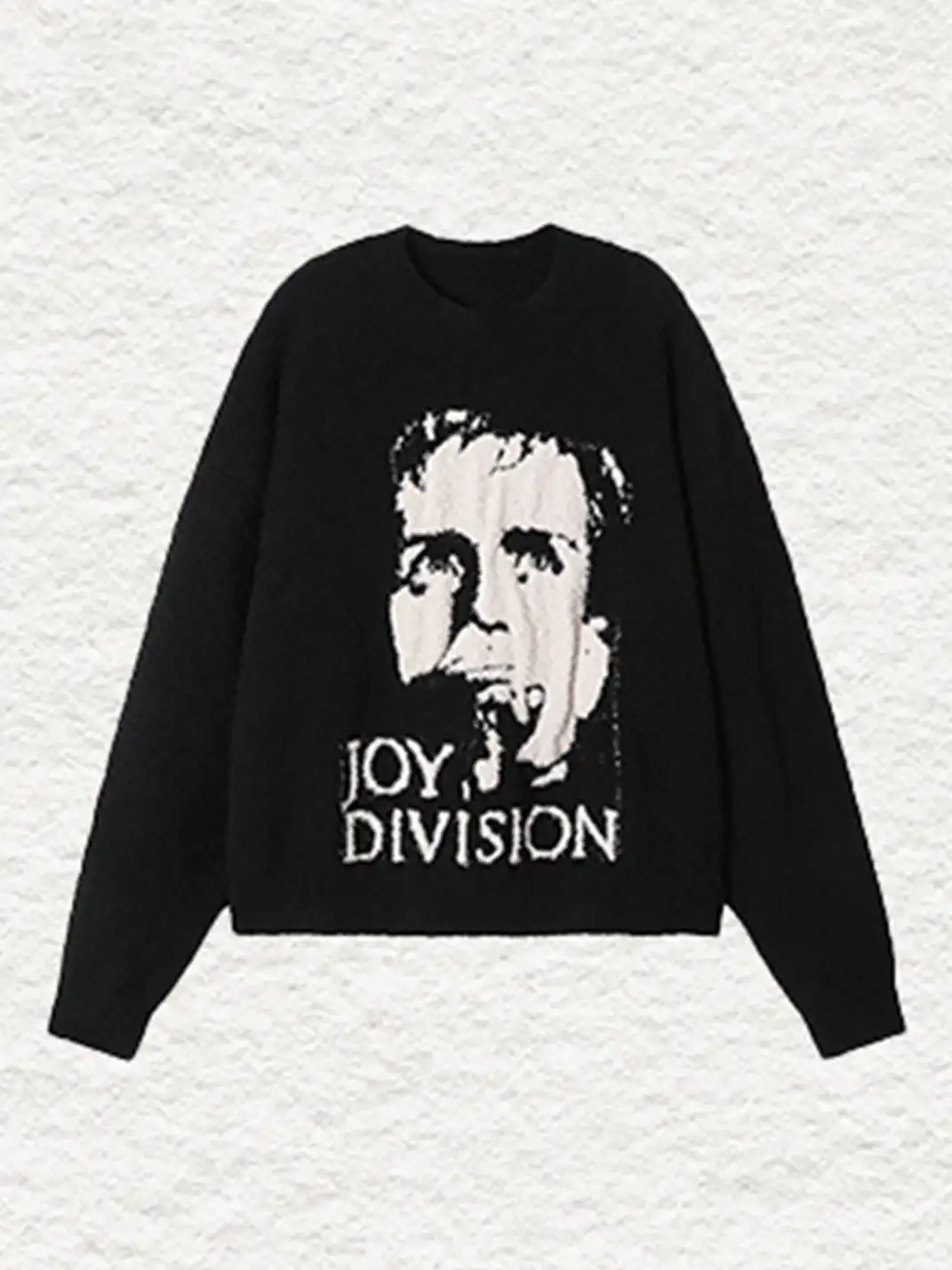 KREATE | Faux Fur Portrait Jacquard Pullover Sweater
