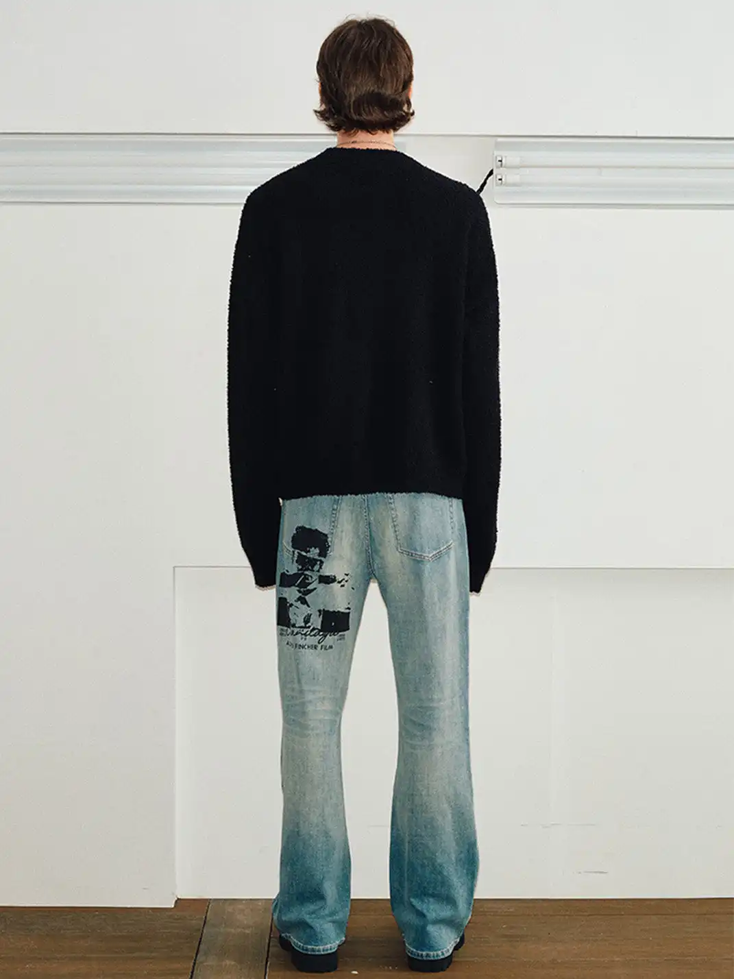 KREATE | Faux Fur Portrait Jacquard Pullover Sweater