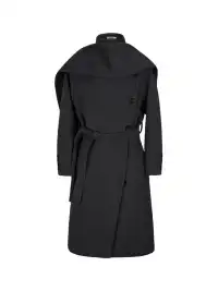 KREATE | Collar Convertible Scarf Wool Coat
