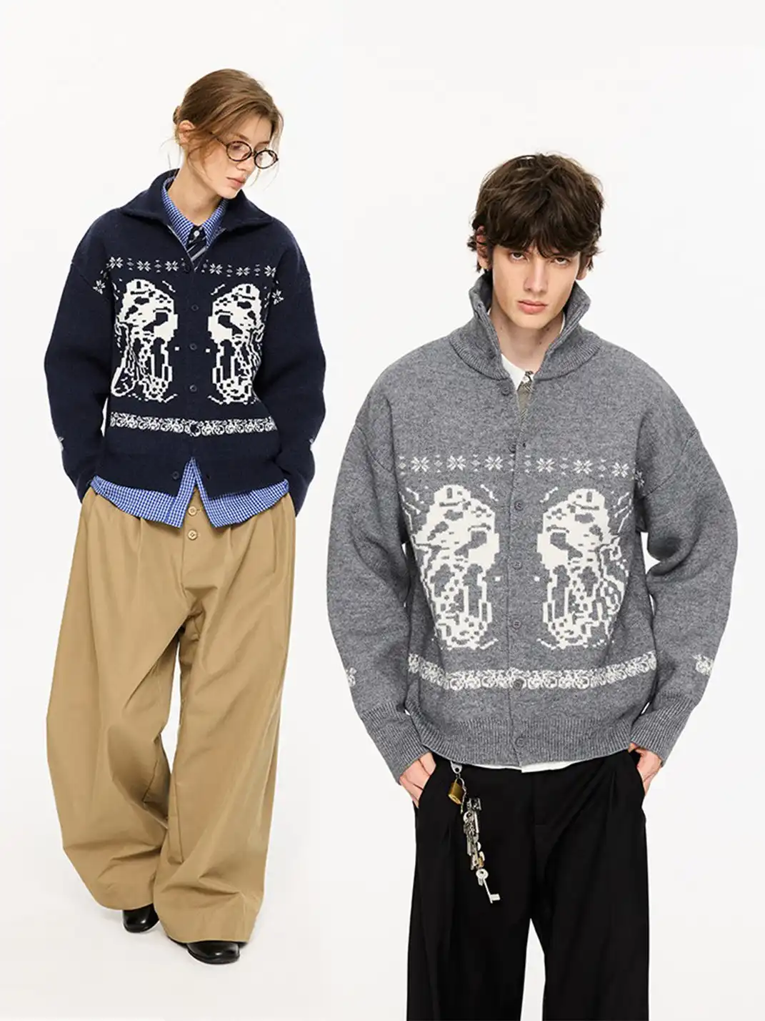 KREATE | Graphic Print Casual Oversized Sweater