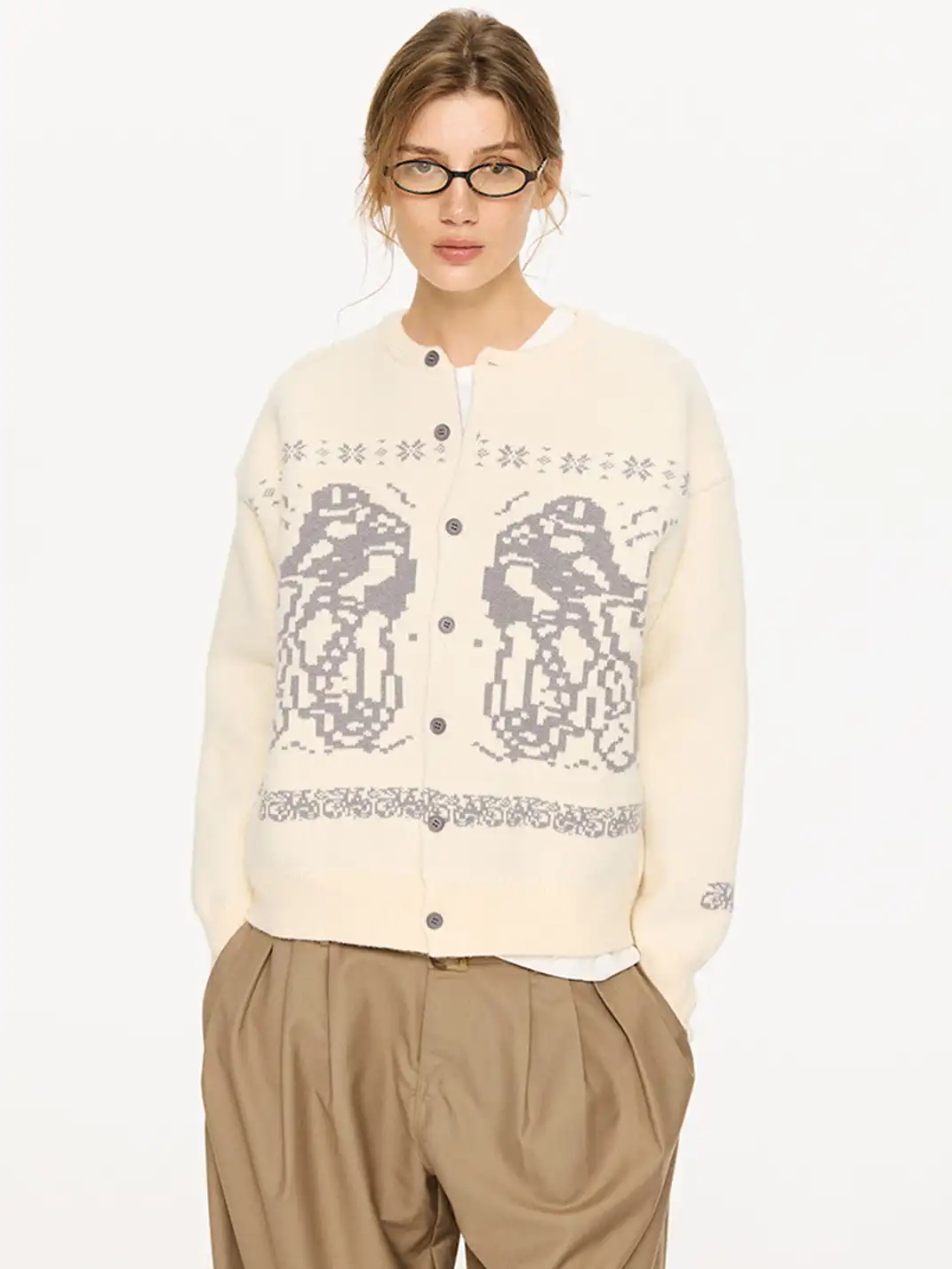 KREATE | Graphic Print Casual Oversized Sweater