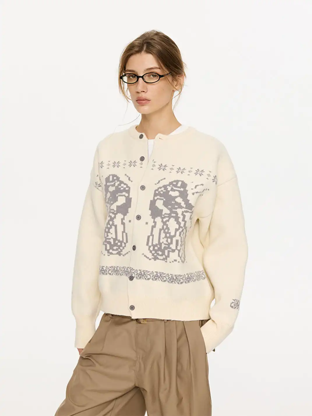 KREATE | Graphic Print Casual Oversized Sweater