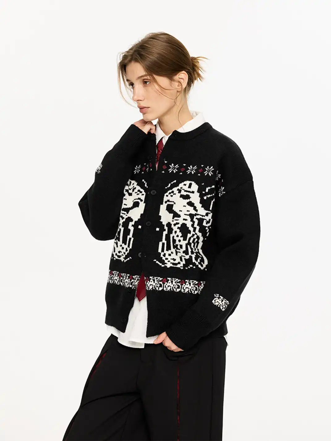 KREATE | Graphic Print Casual Oversized Sweater