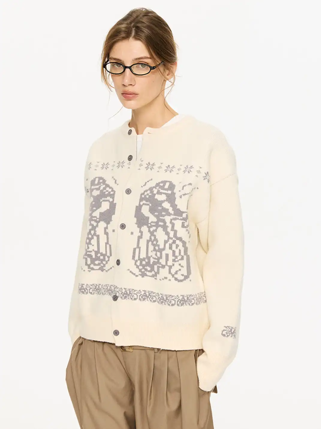 KREATE | Graphic Print Casual Oversized Sweater