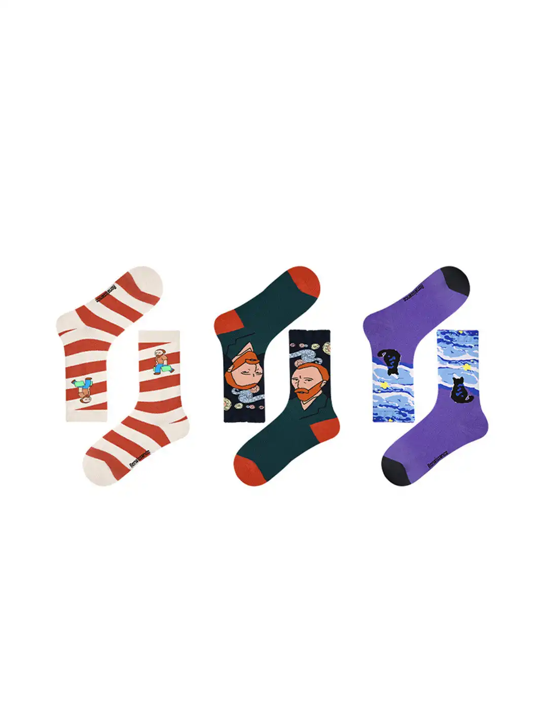 Renaissance | 3-Pack Vintage Oil Painting Mid-Calf Socks