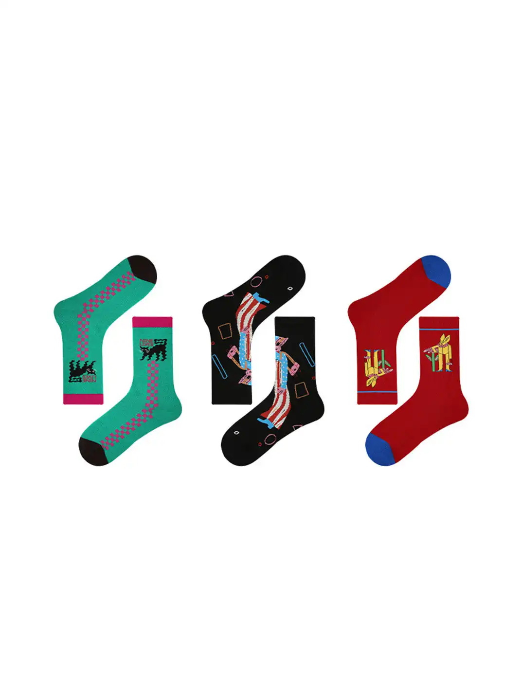 Renaissance | 3-Pack Vintage Oil Painting Mid-Calf Socks