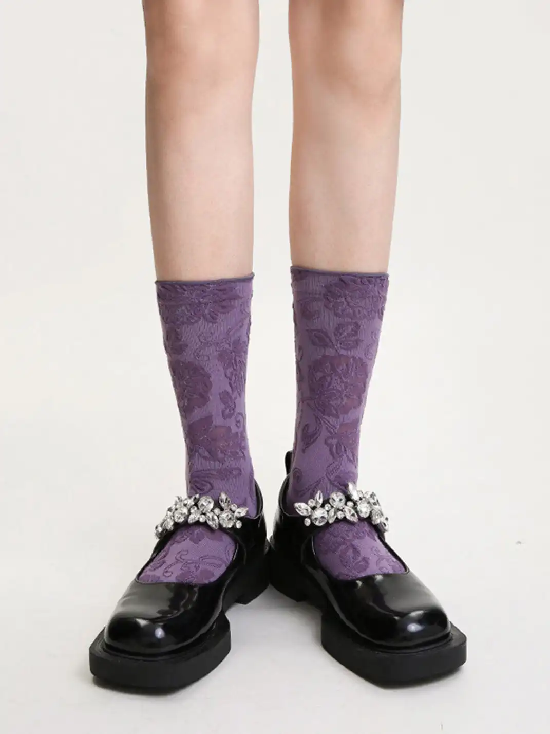 Renaissance | Vintage Floral Patterned Mid-Calf Socks