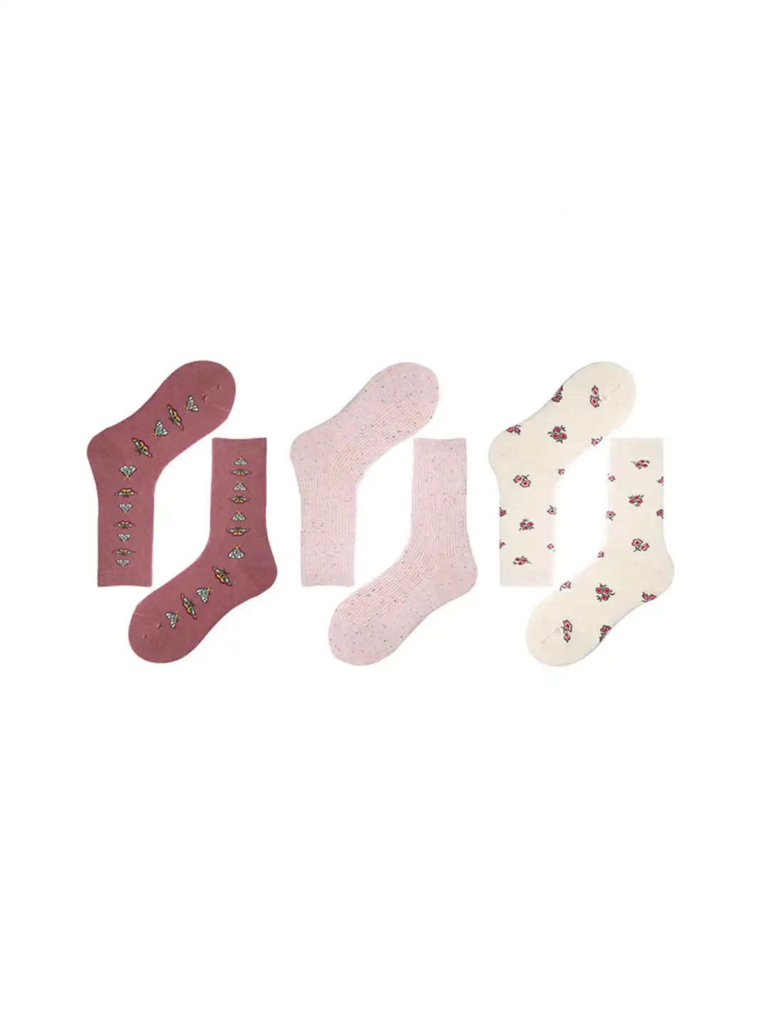 Renaissance | Vintage Floral Patterned Mid-Calf Socks