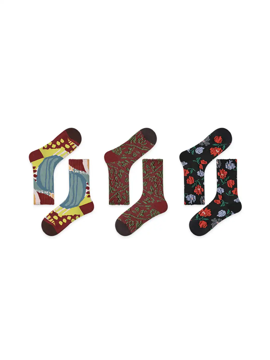 Renaissance | Vintage Floral Patterned Mid-Calf Socks