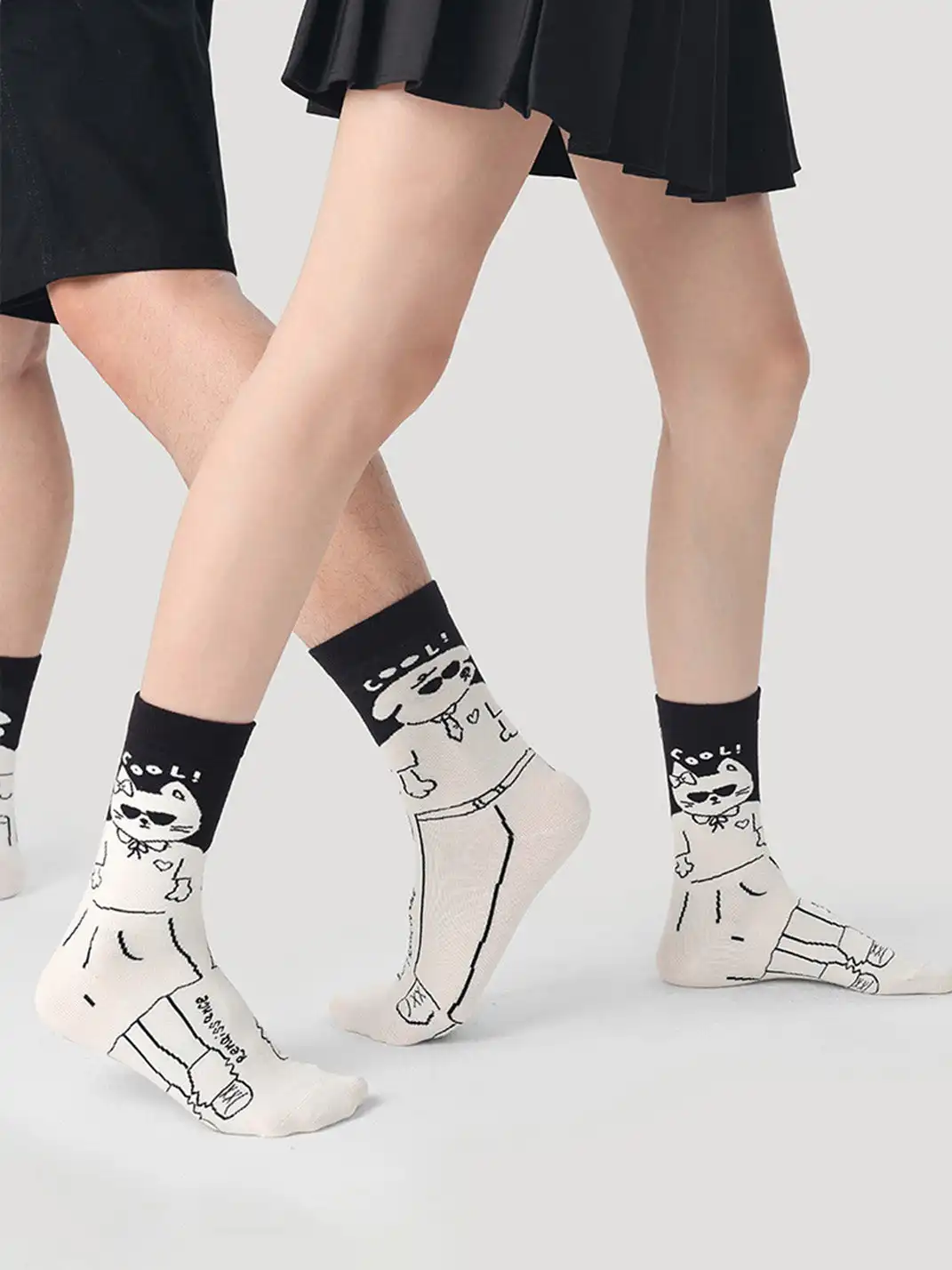 Renaissance | 2-Pack Cute Cartoon Character and Love-Themed Socks
