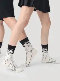 Renaissance | 2-Pack Cute Cartoon Character and Love-Themed Socks