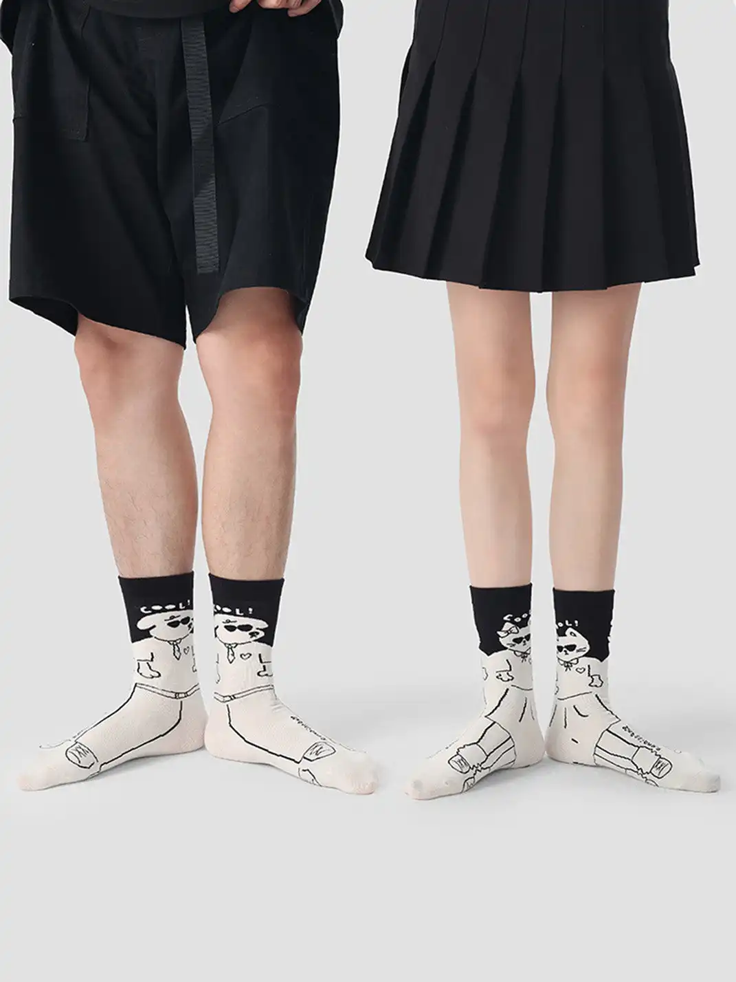 Renaissance | 2-Pack Cute Cartoon Character and Love-Themed Socks