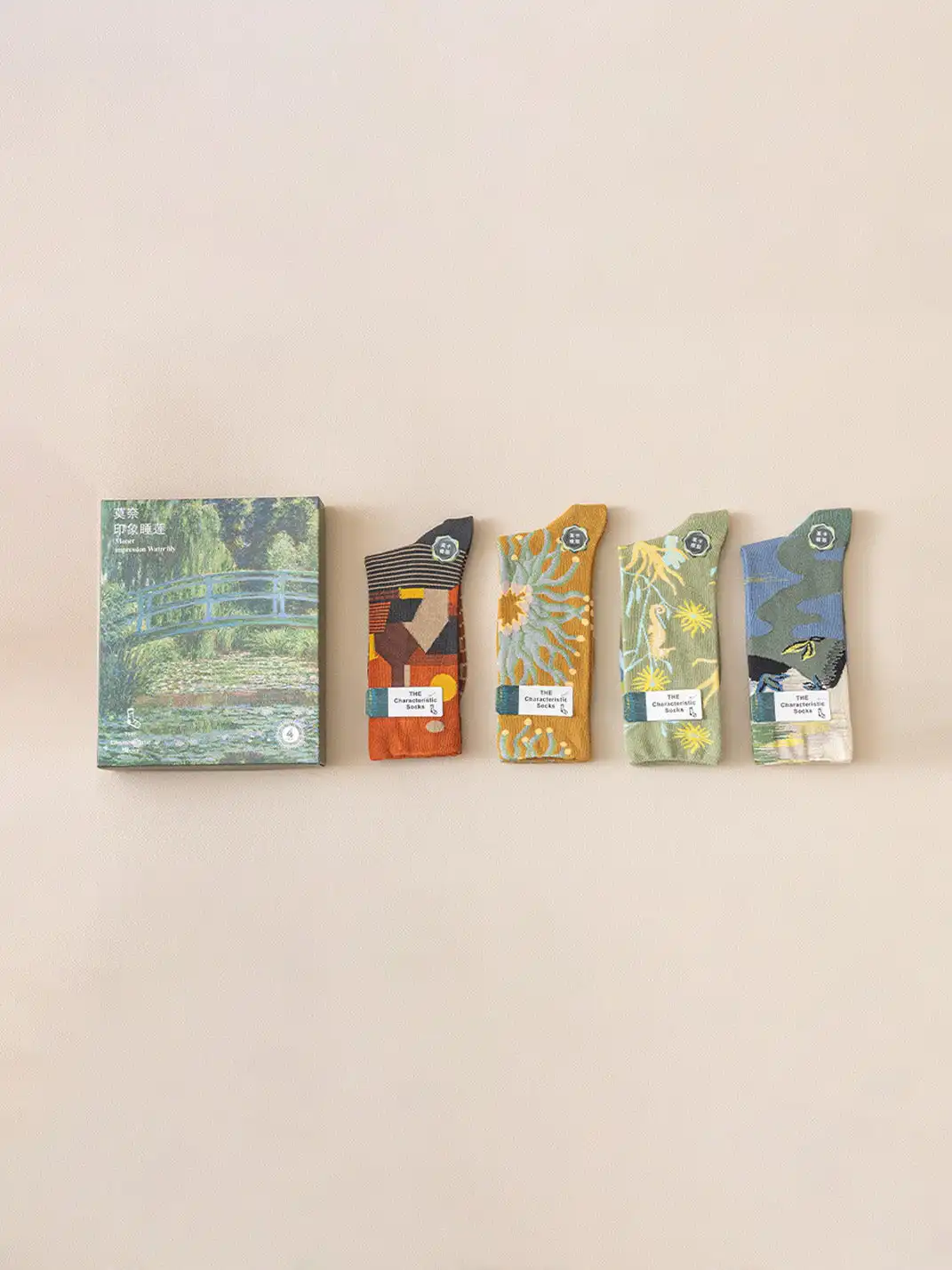 CORRYDELAAN | Four Pairs Art-Inspired Featuring Classic Paintings Socks