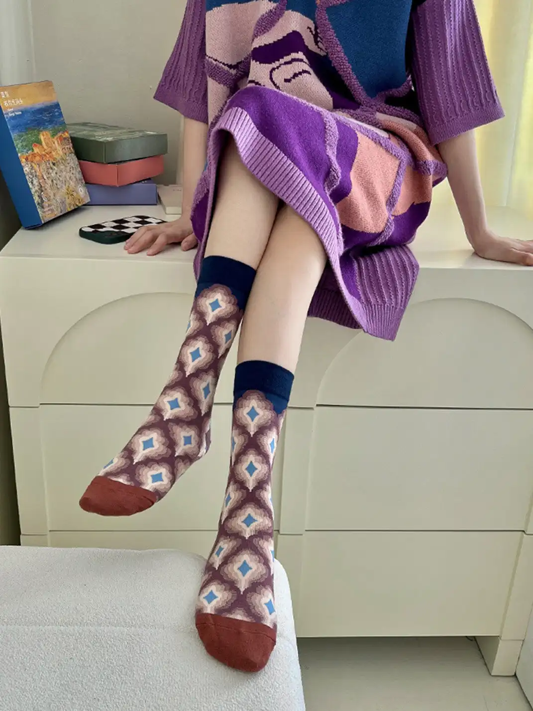 CORRYDELAAN | Four Pairs Art-Inspired Featuring Classic Paintings Socks
