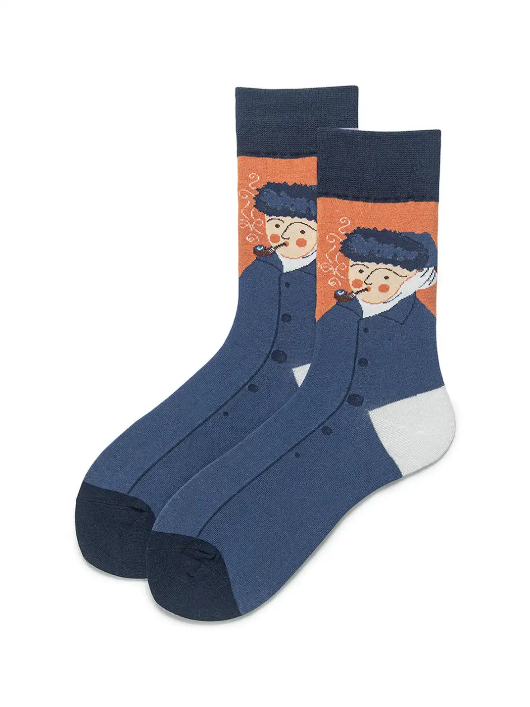 CORRYDELAAN | Abstract Art Portrait Mid-Calf Socks