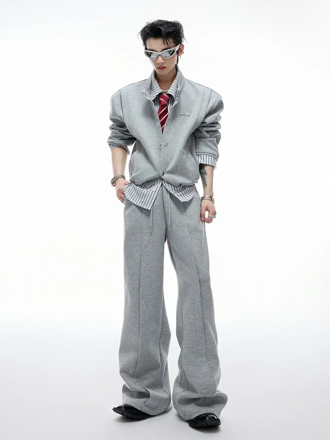 ArguE CulturE | Fake Two-Piece Striped Outerwear
