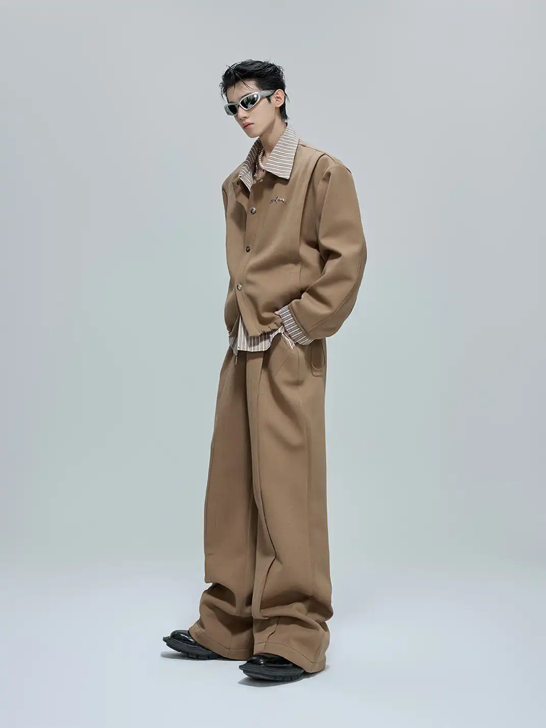 ArguE CulturE | Fake Two-Piece Striped Outerwear