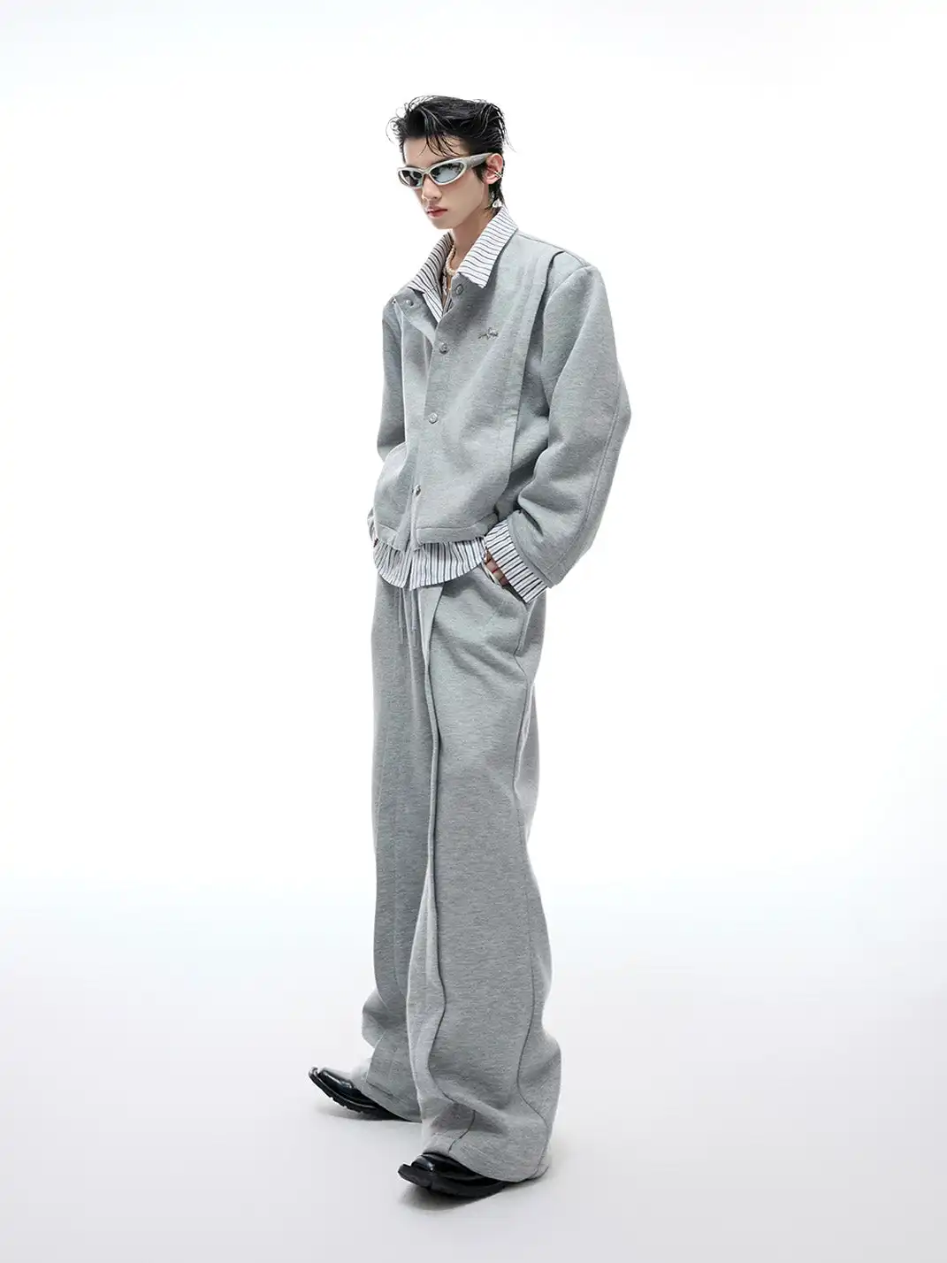 ArguE CulturE | Fake Two-Piece Striped Outerwear