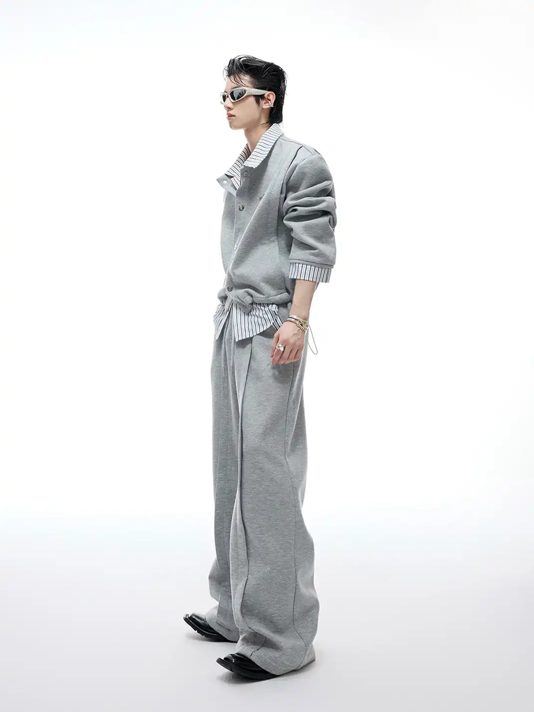 ArguE CulturE | Fake Two-Piece Striped Outerwear