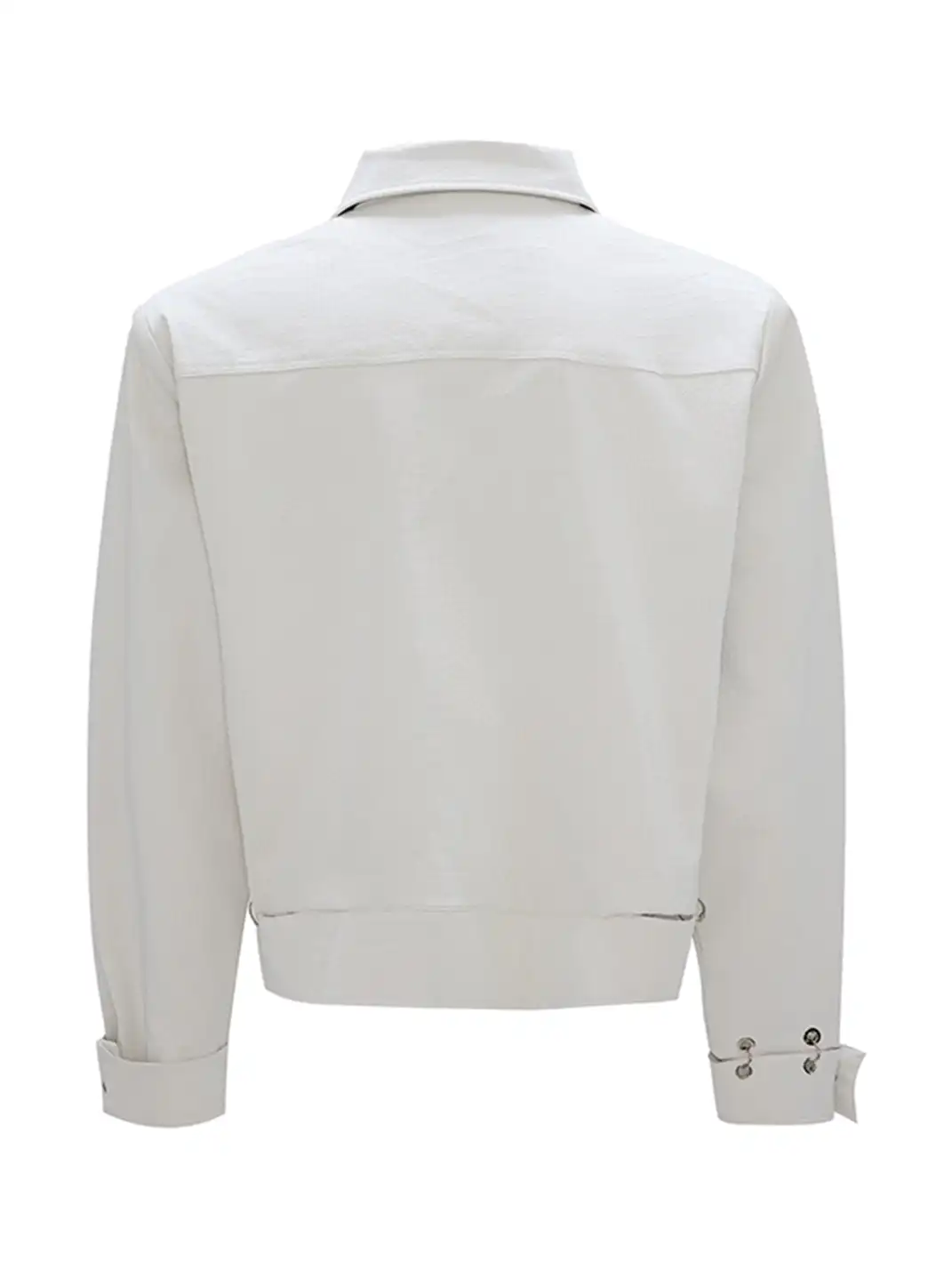 ArguE CulturE | Croc-Pattern Shoulder Pad PU Leather Jacket
