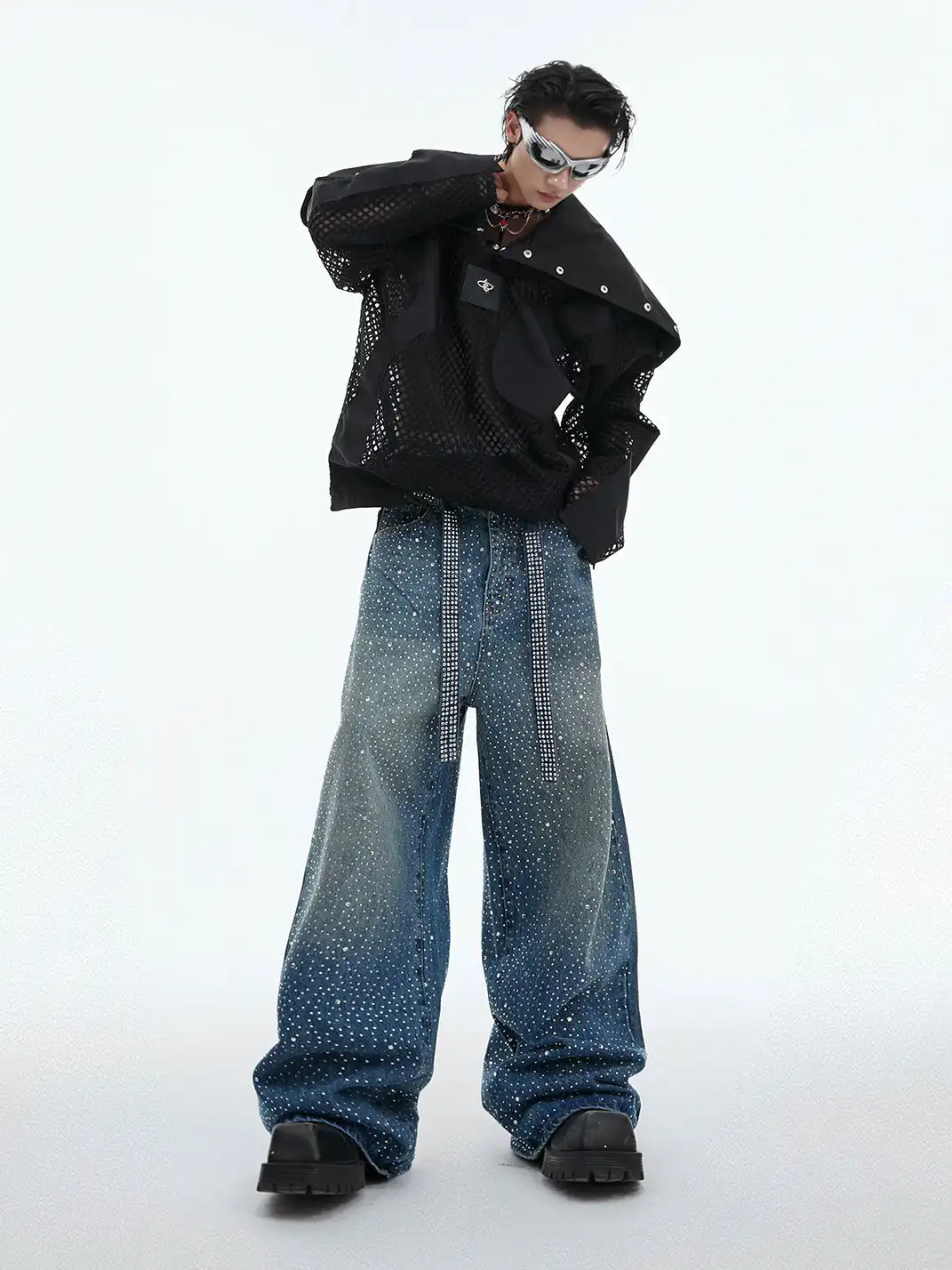 ArguE CulturE | Vintage Rhinestone Washed Denim Jeans