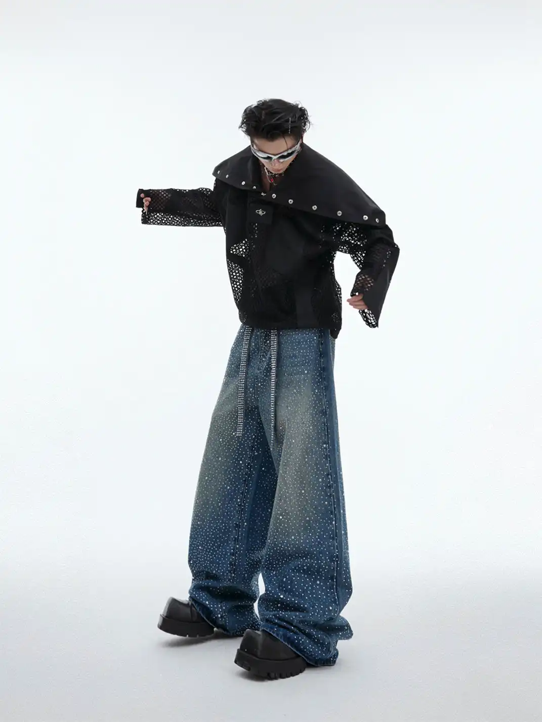 ArguE CulturE | Vintage Rhinestone Washed Denim Jeans