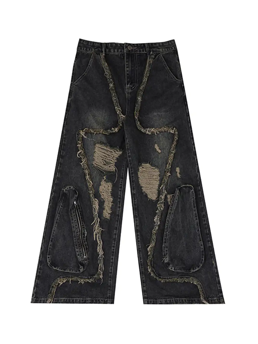 ArguE CulturE | Vintage Distressed Fringe Ripped Denim Pants