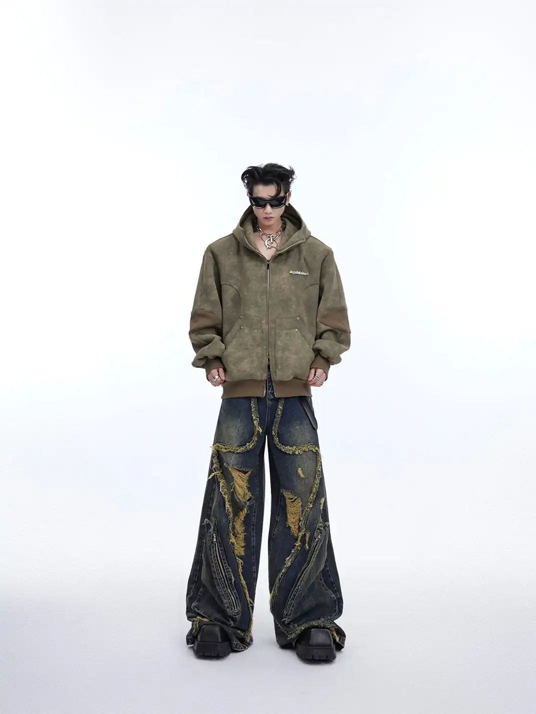 ArguE CulturE | Vintage Distressed Fringe Ripped Denim Pants
