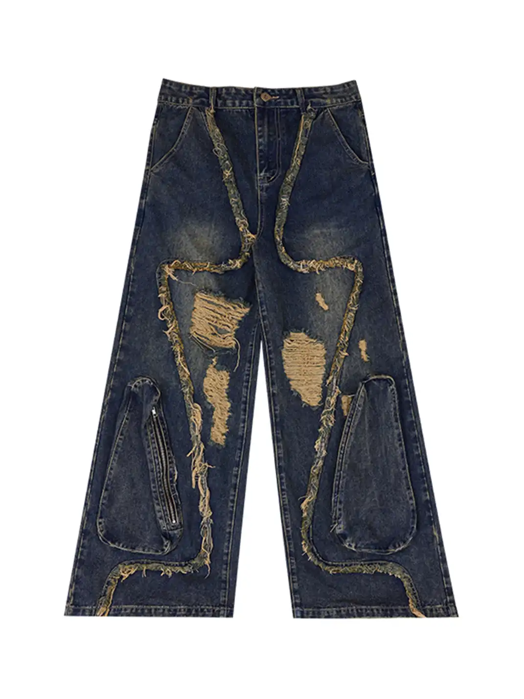 ArguE CulturE | Vintage Distressed Fringe Ripped Denim Pants
