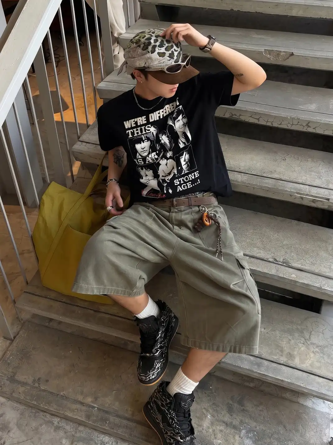 SGSX | Wukong Auspicious Clouds High-Top Sneakers - Black&Sliver