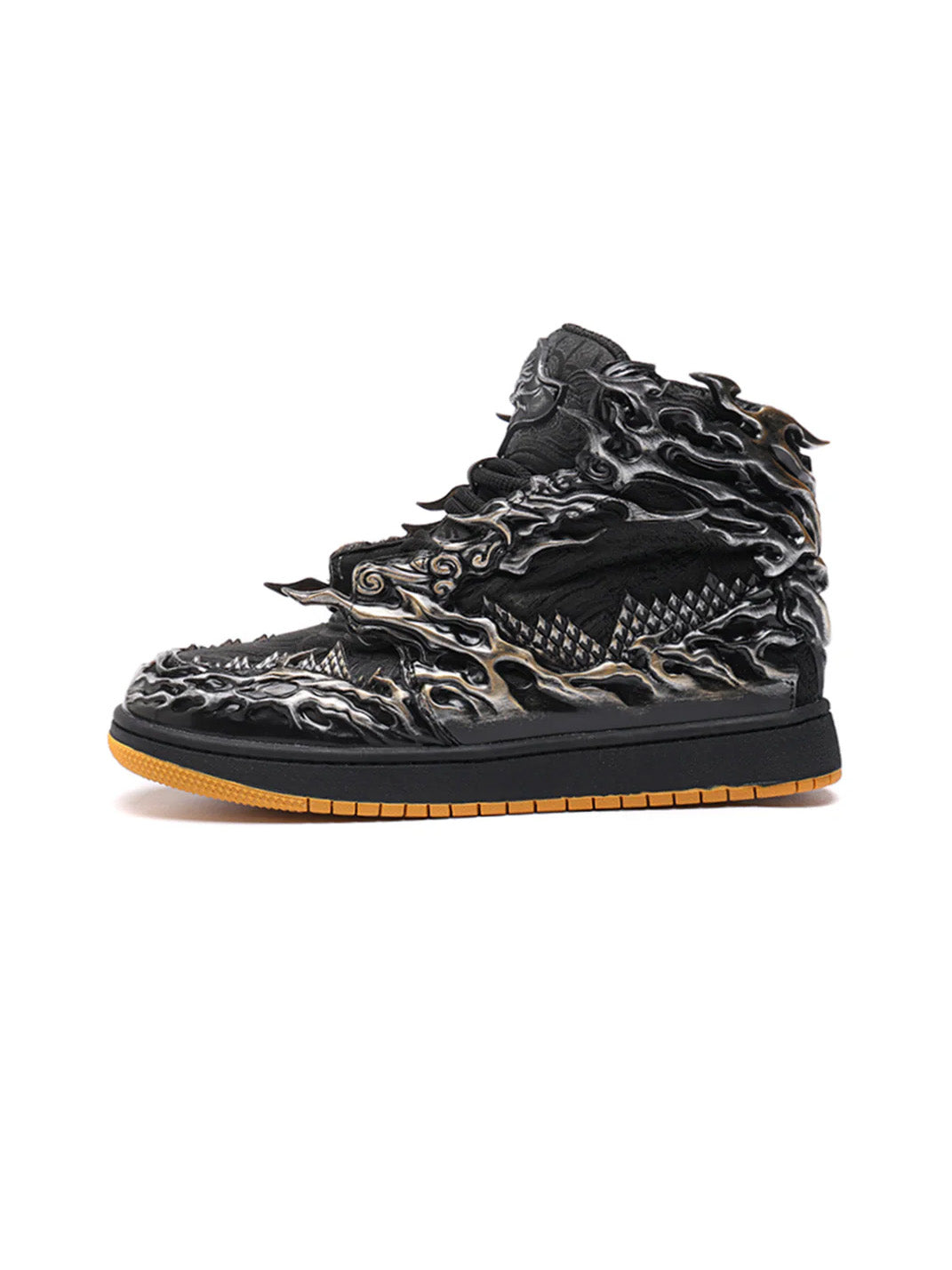 SGSX | Wukong Auspicious Clouds High-Top Sneakers - Black&Sliver