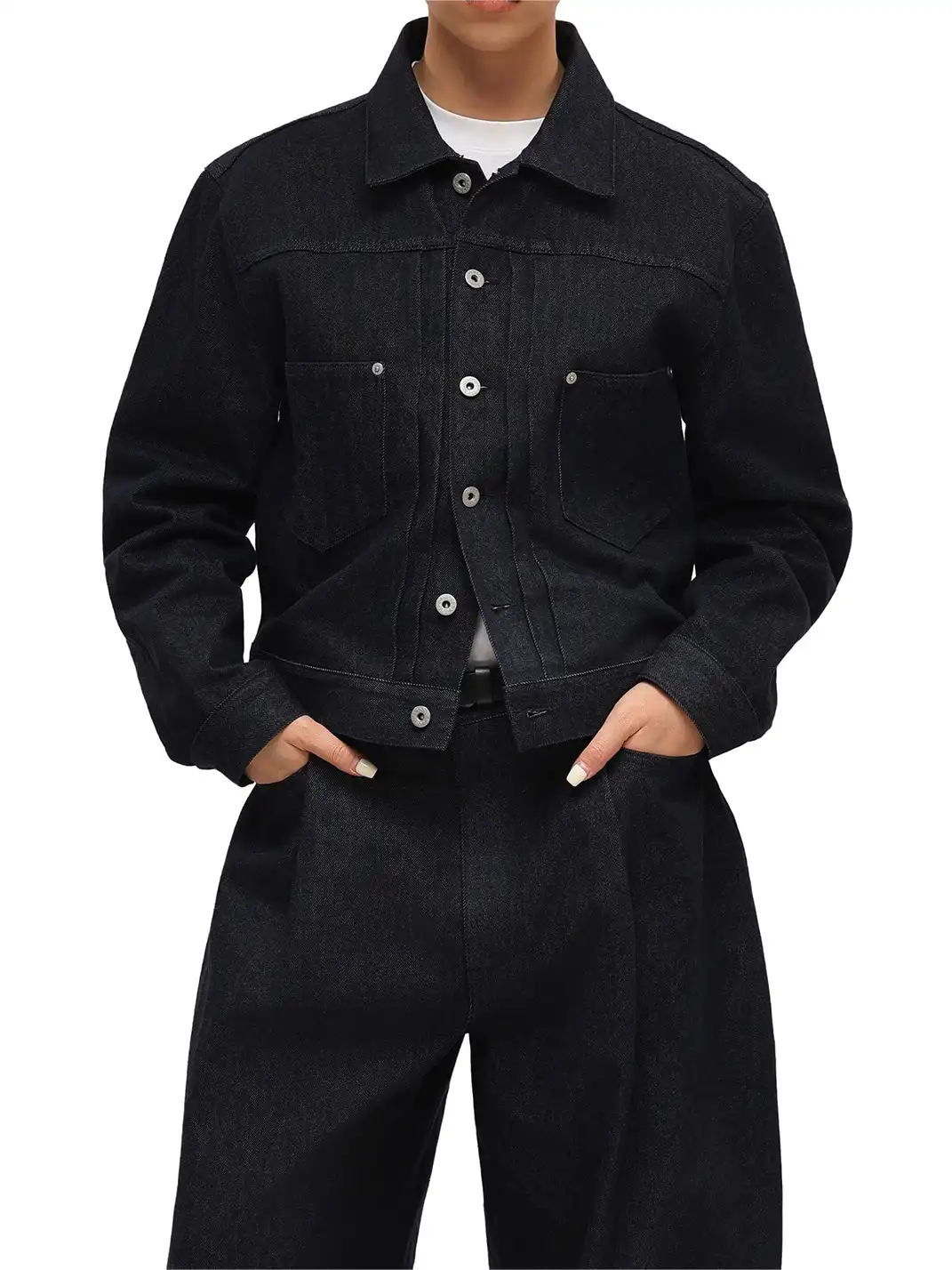 6CRAYON | 11.3oz Indigo Blue Non-Fade Short Denim Jacket