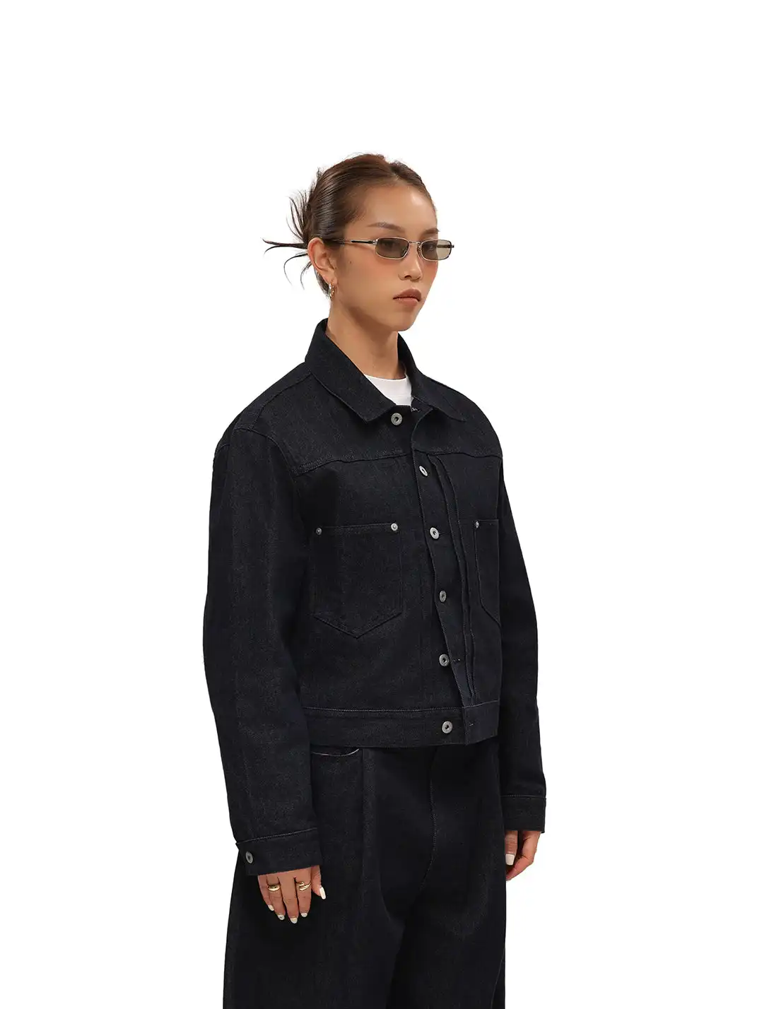 6CRAYON | 11.3oz Indigo Blue Non-Fade Short Denim Jacket