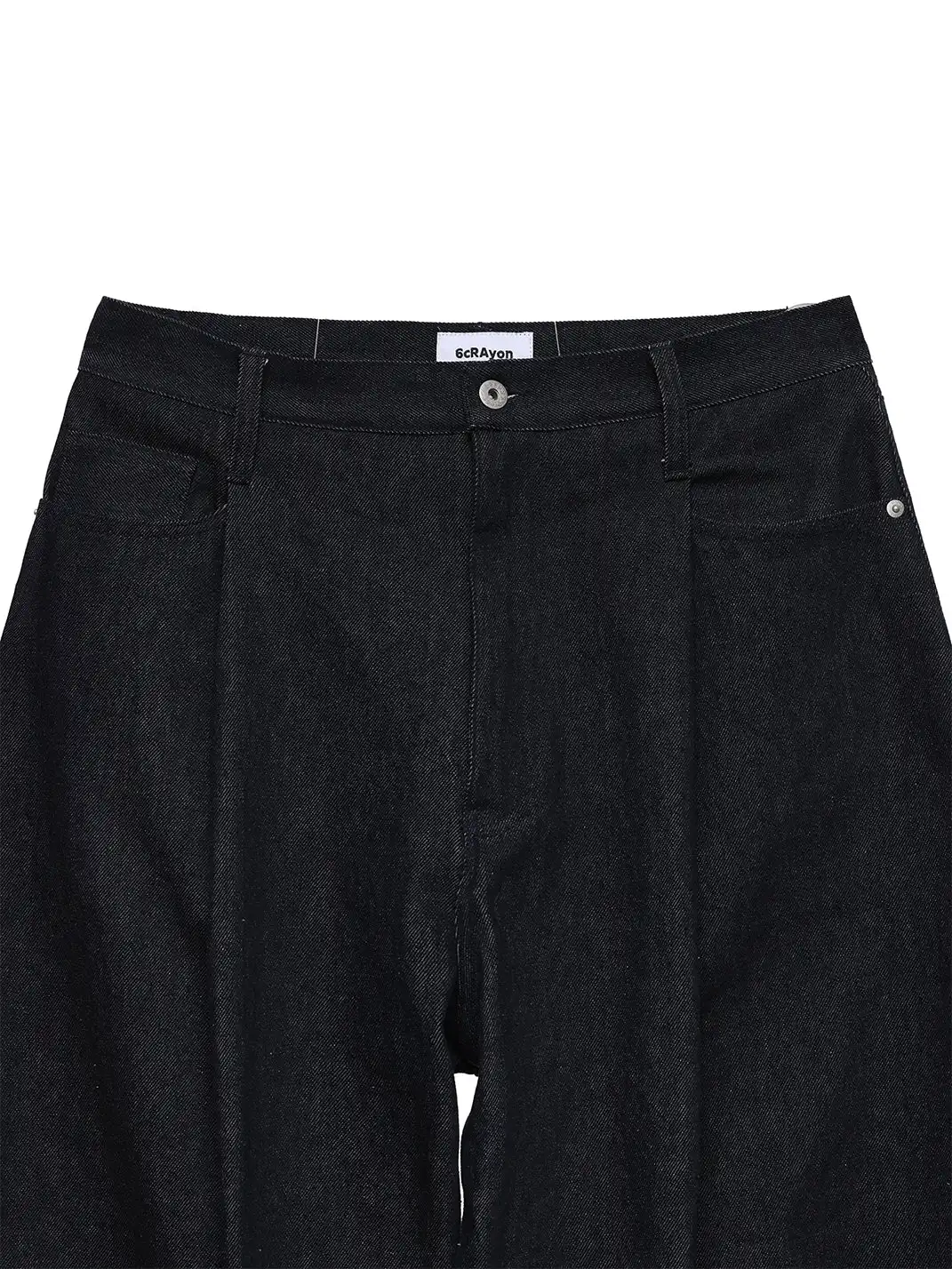 6CRAYON | 11.3oz Indigo Blue Non-Fade Wide-Leg Baggy Denim Pants