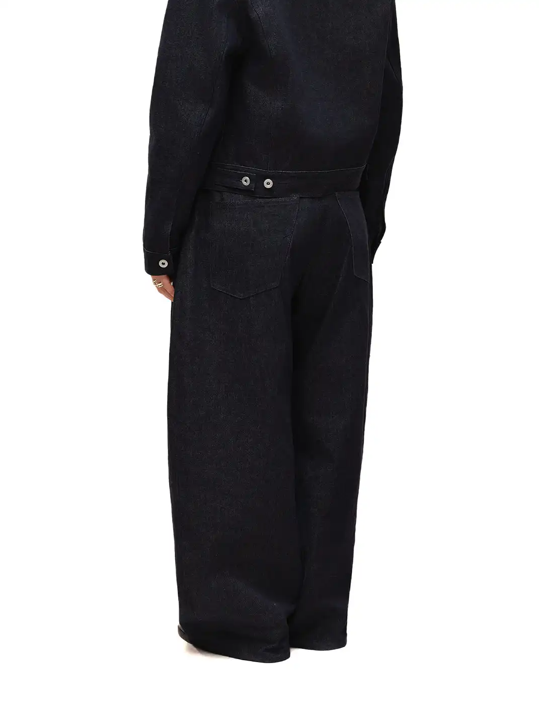6CRAYON | 11.3oz Indigo Blue Non-Fade Wide-Leg Baggy Denim Pants
