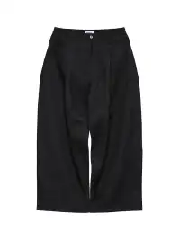 6CRAYON | 11.3oz Black Non-Fade Wide-Leg Baggy Denim Pants