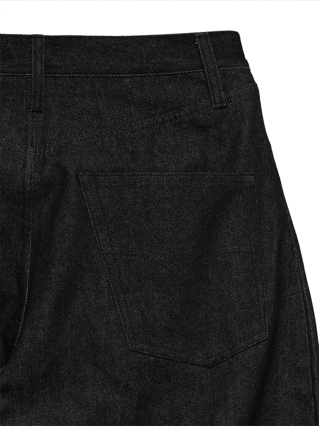 6CRAYON | 11.3oz Black Non-Fade Wide-Leg Baggy Denim Pants
