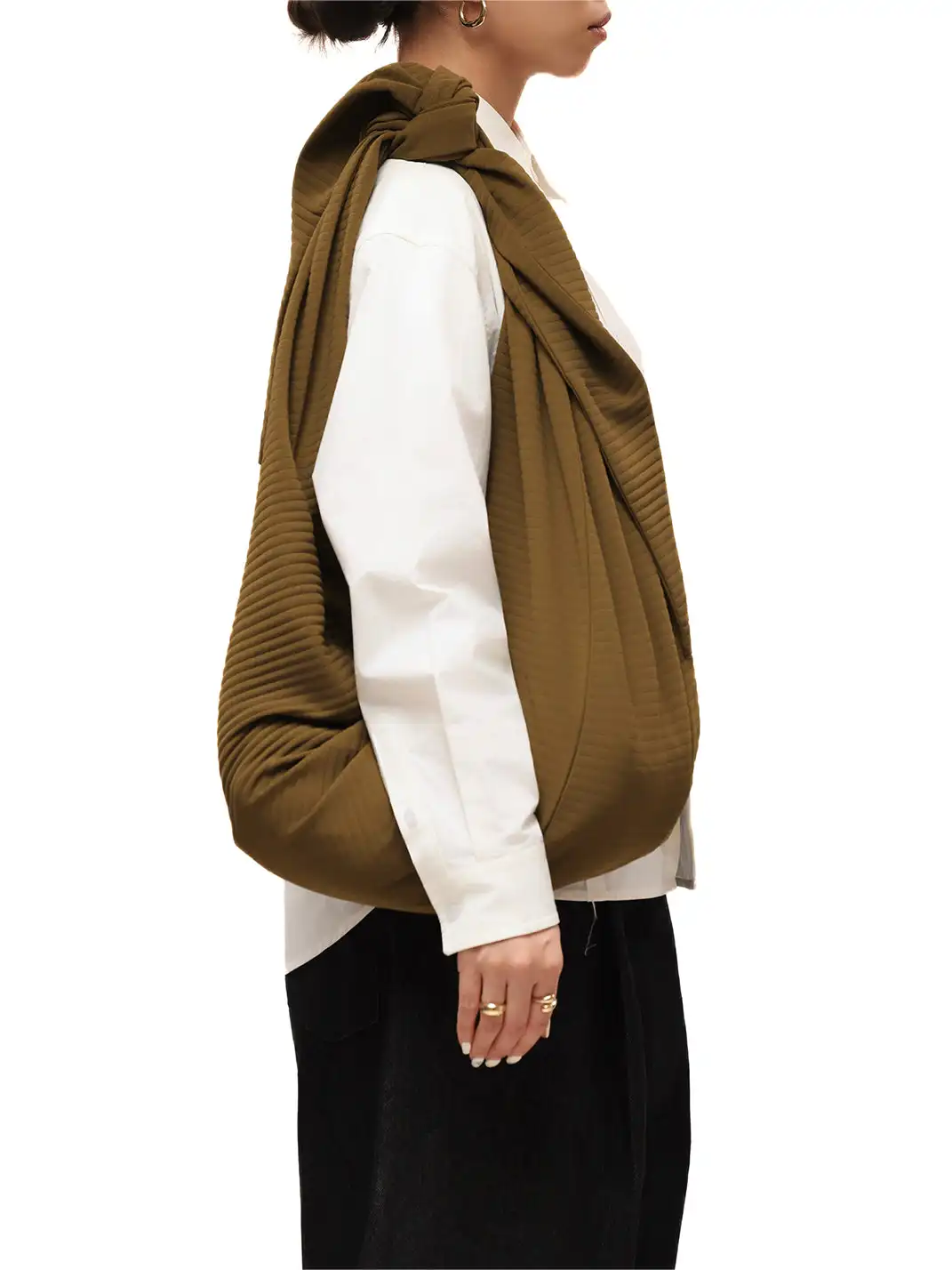 6CRAYON | Pleated Adjustable Multi-Function Hobo Bag