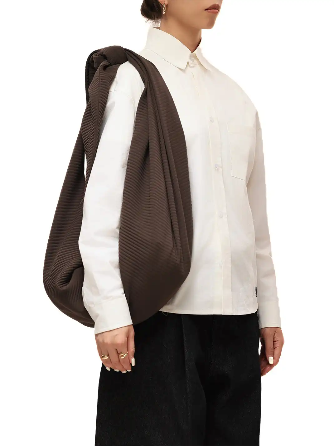 6CRAYON | Pleated Adjustable Multi-Function Hobo Bag