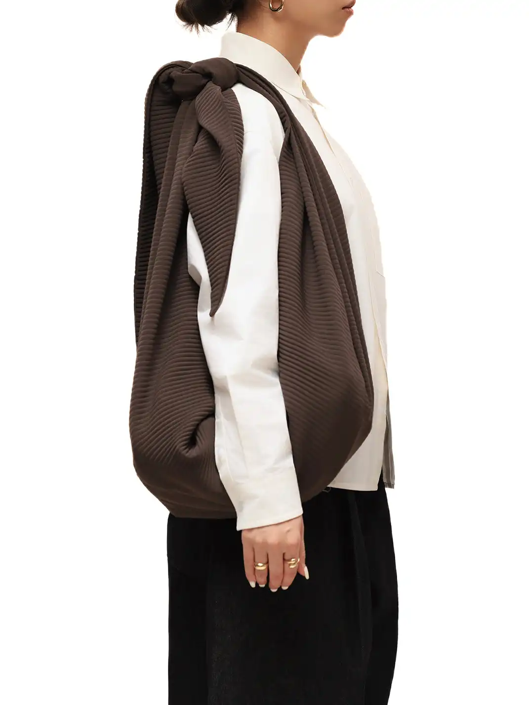 6CRAYON | Pleated Adjustable Multi-Function Hobo Bag
