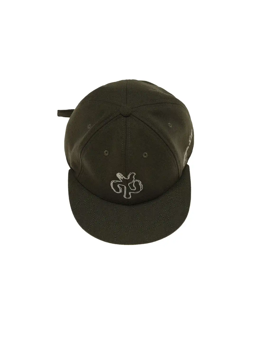 6CRAYON | Classic Embroidered Wool Blend Six-Panel Baseball Cap - Army Green