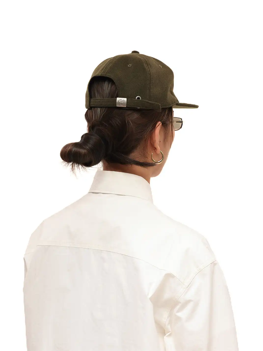 6CRAYON | Classic Embroidered Wool Blend Six-Panel Baseball Cap - Army Green